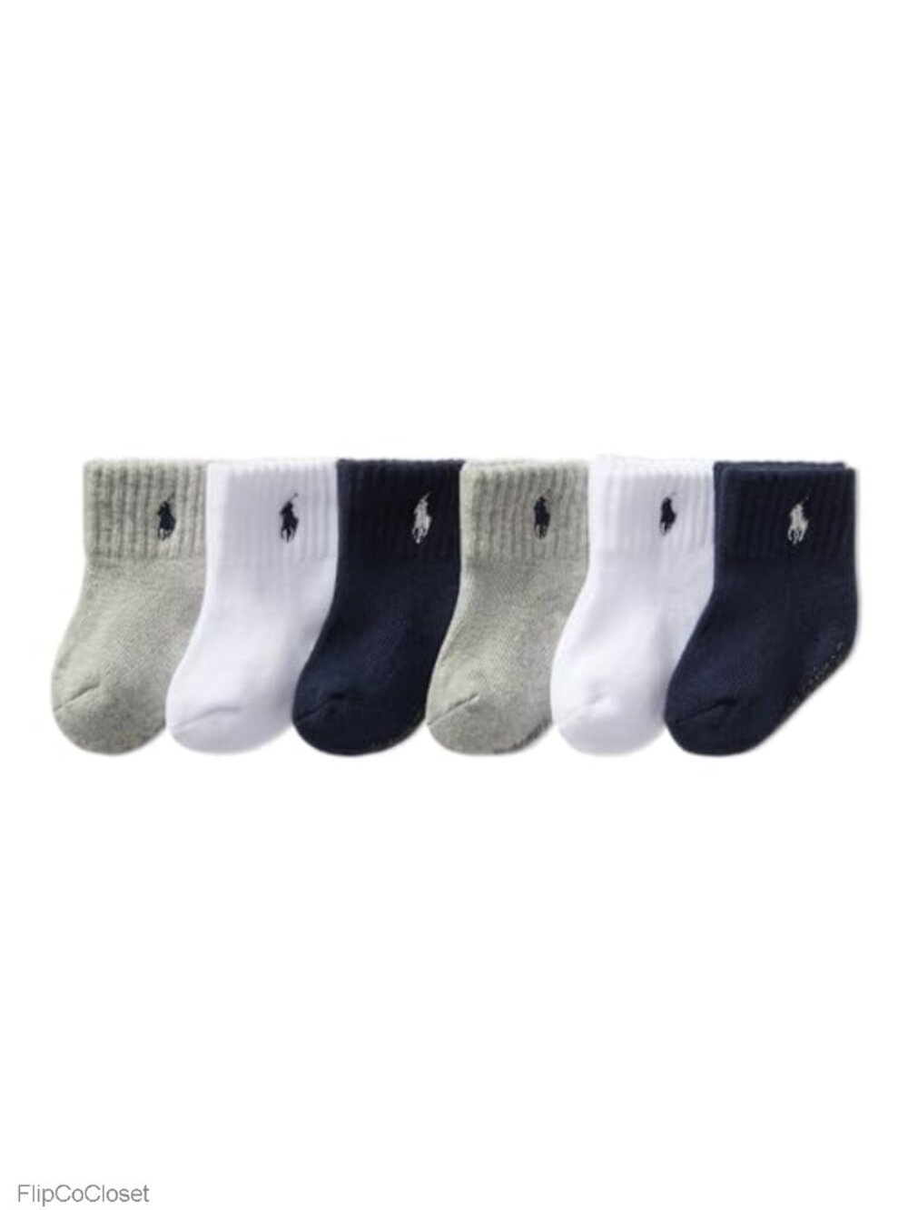 Baby Boy's Classic Sport Soft Ankle Socks 6-Pair Grippers Cotton